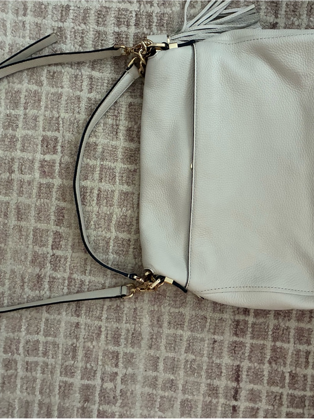 MICHAEL Michael Kors Off White Leather Bedford Crossbody Bag - Picture 11 of 15